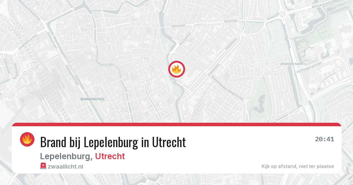 Brand bij Lepelenburg in Utrecht — 3 aug 2026