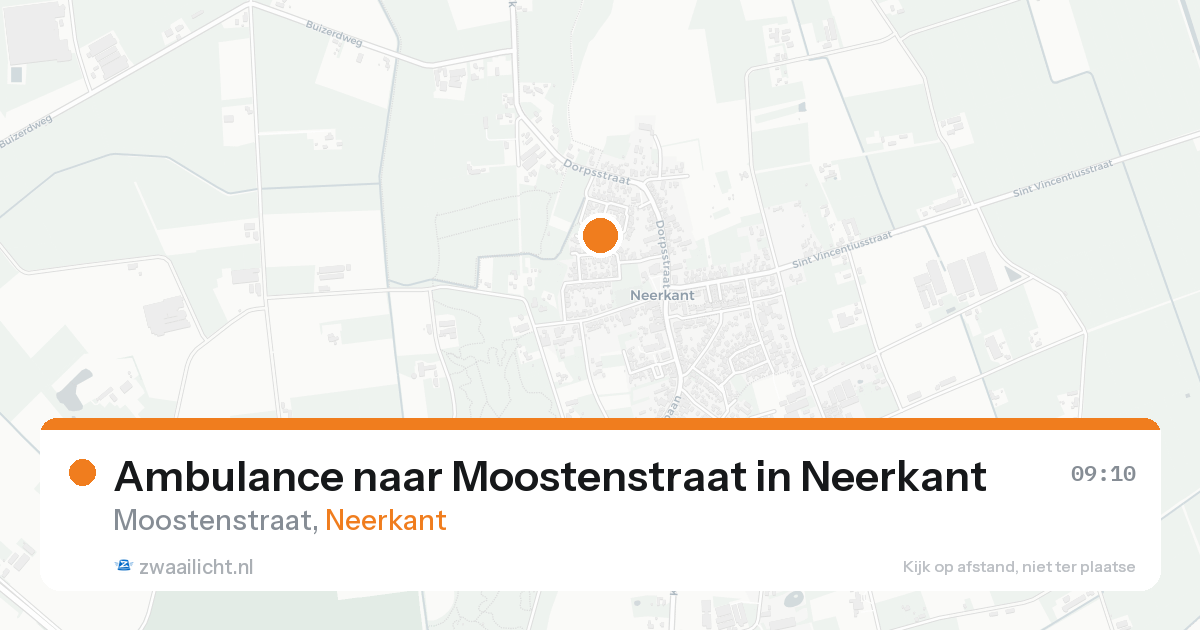 Ambulance naar Moostenstraat in Neerkant — 8 aug 2026