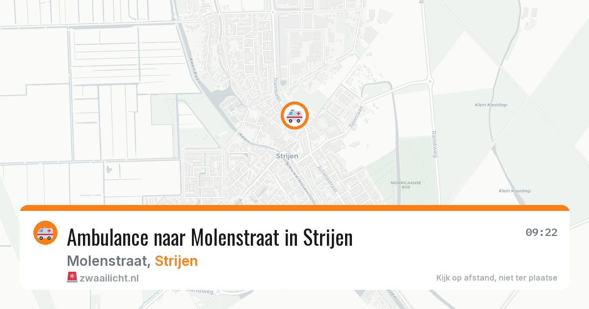 Ambulance naar Molenstraat in Strijen — 7 aug 2026