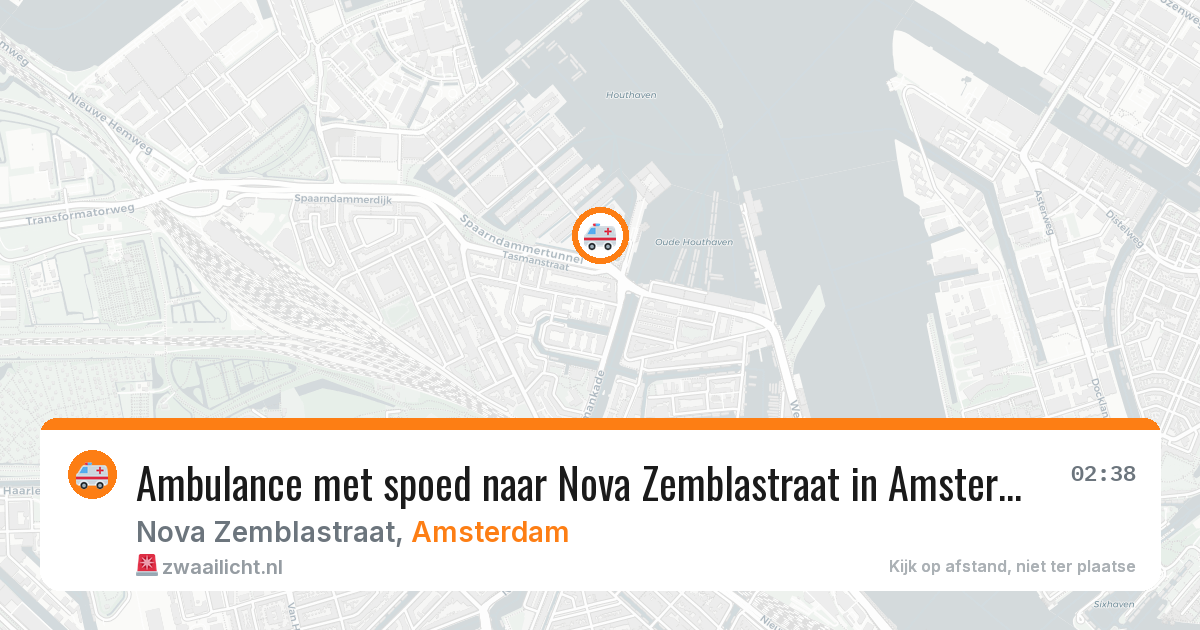 Ambulance met spoed naar Nova Zemblastraat in Amsterdam — 8 apr 2026