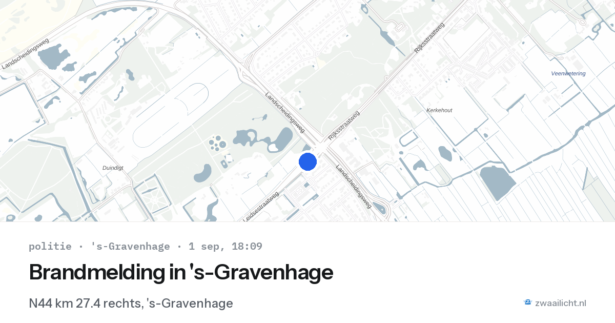 Brandmelding in 's-Gravenhage — 1 sep 2026