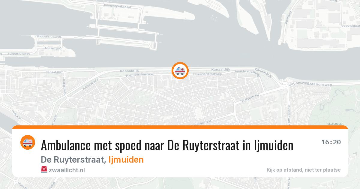 Ambulance met spoed naar De Ruyterstraat in Ijmuiden — 26 apr 2026