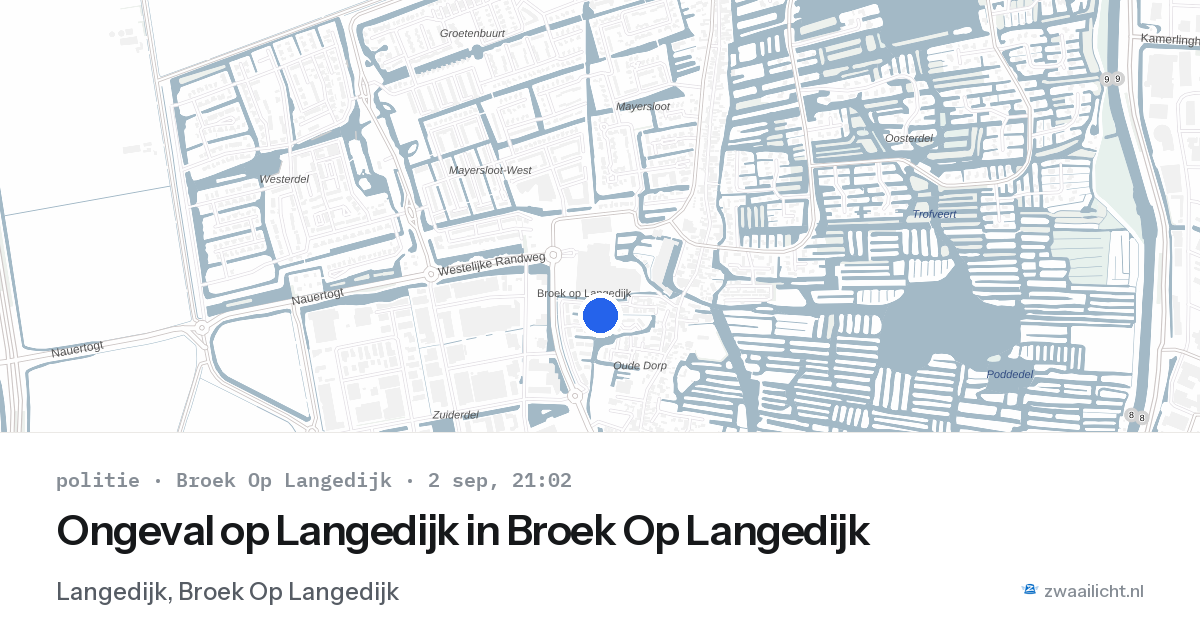 Ongeval op Langedijk in Broek Op Langedijk — 2 sep 2026