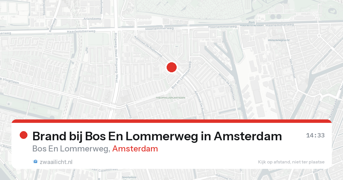 Brand bij Bos En Lommerweg in Amsterdam — 8 jun 2026