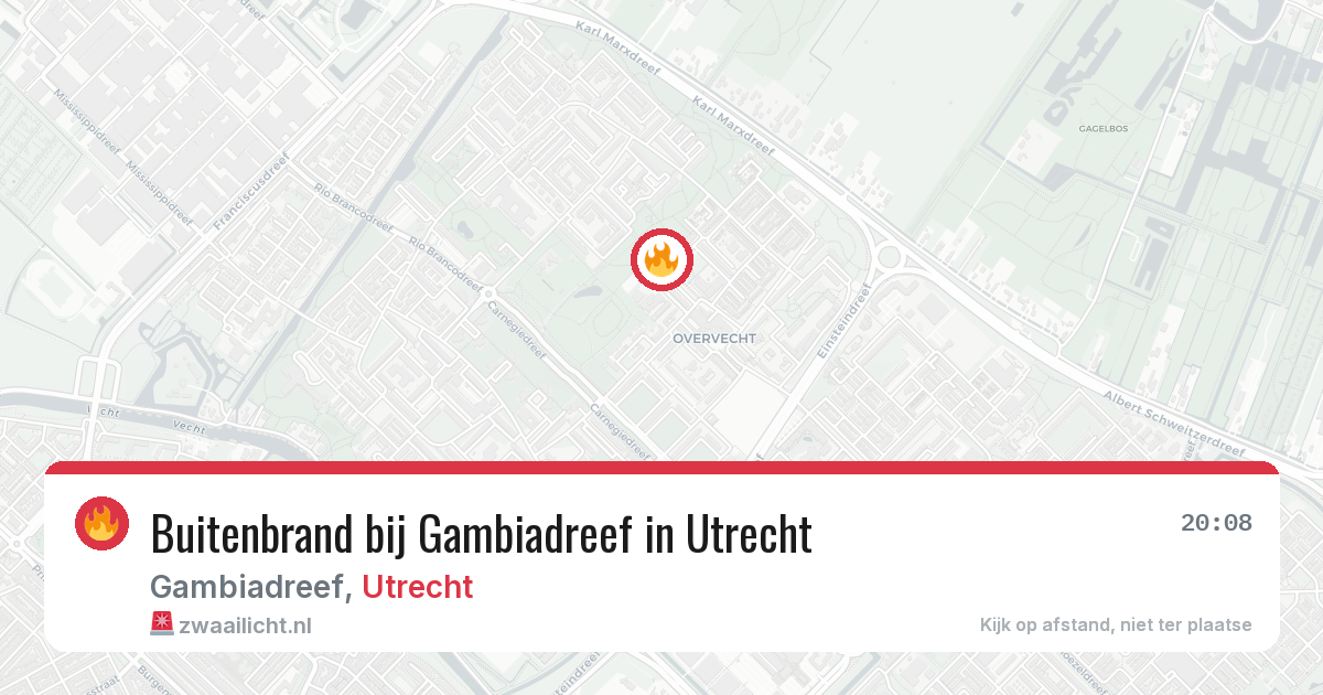 Buitenbrand bij Gambiadreef in Utrecht — 1 jun 2026