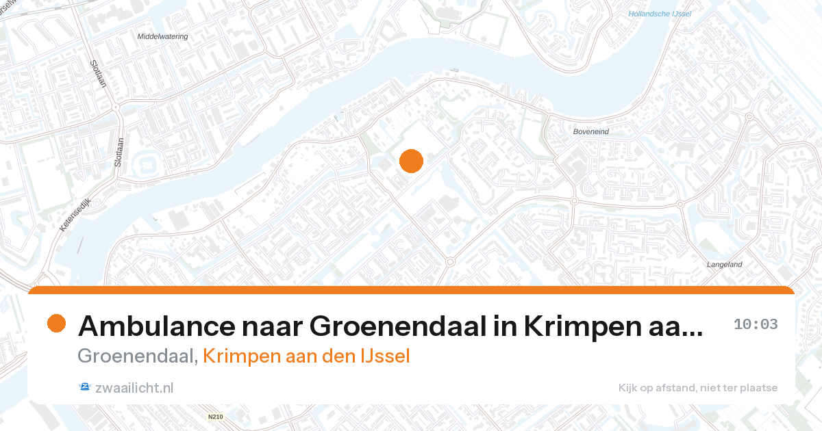 Ambulance naar Groenendaal in Krimpen aan den IJssel — 28 aug 2026