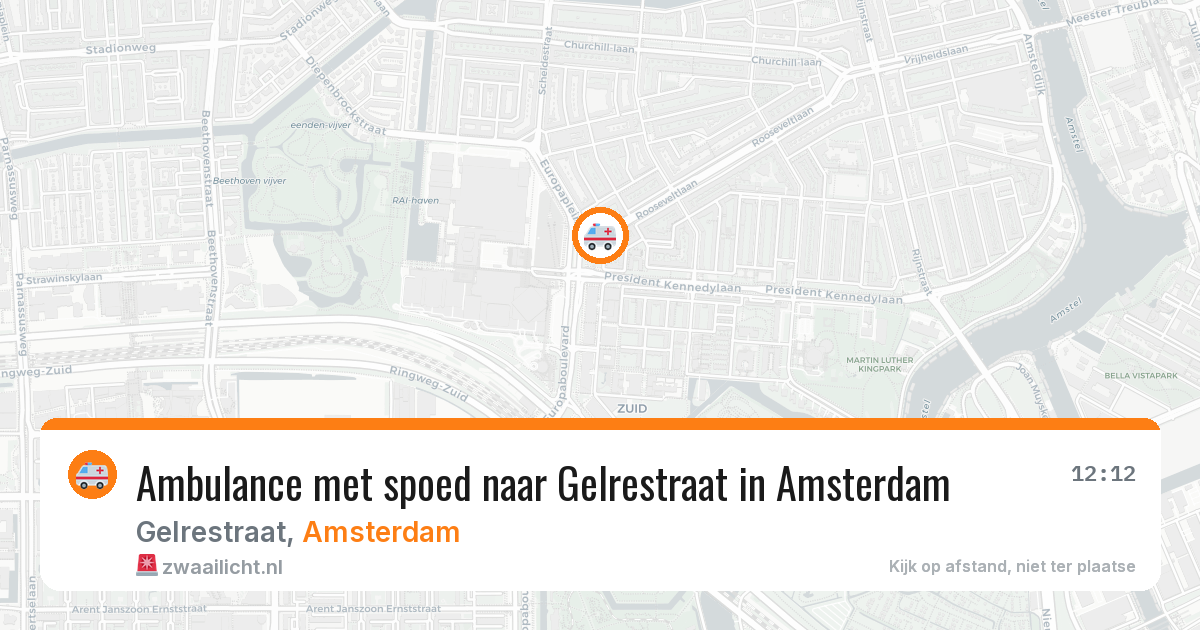Ambulance met spoed naar Gelrestraat in Amsterdam — 10 jun 2026