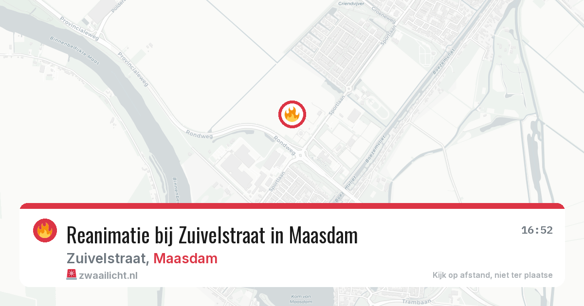 Reanimatie bij Zuivelstraat in Maasdam — 8 mei 2026
