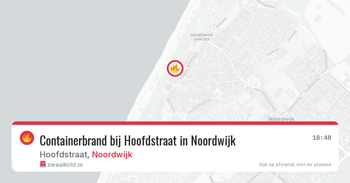 Containerbrand bij Hoofdstraat in Noordwijk — 31 mrt 2026