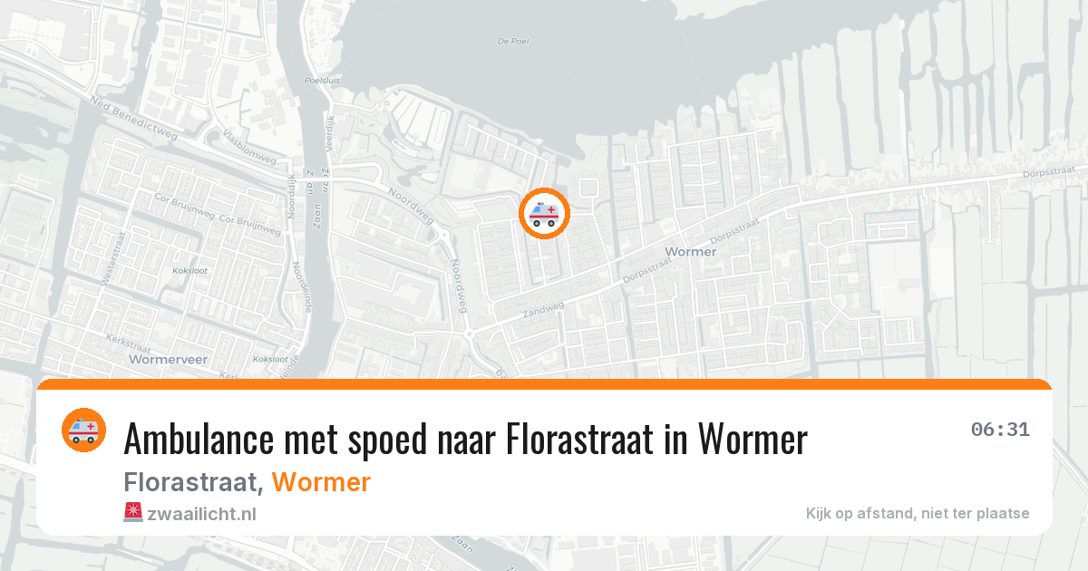 Ambulance met spoed naar Florastraat in Wormer — 24 mrt 2026