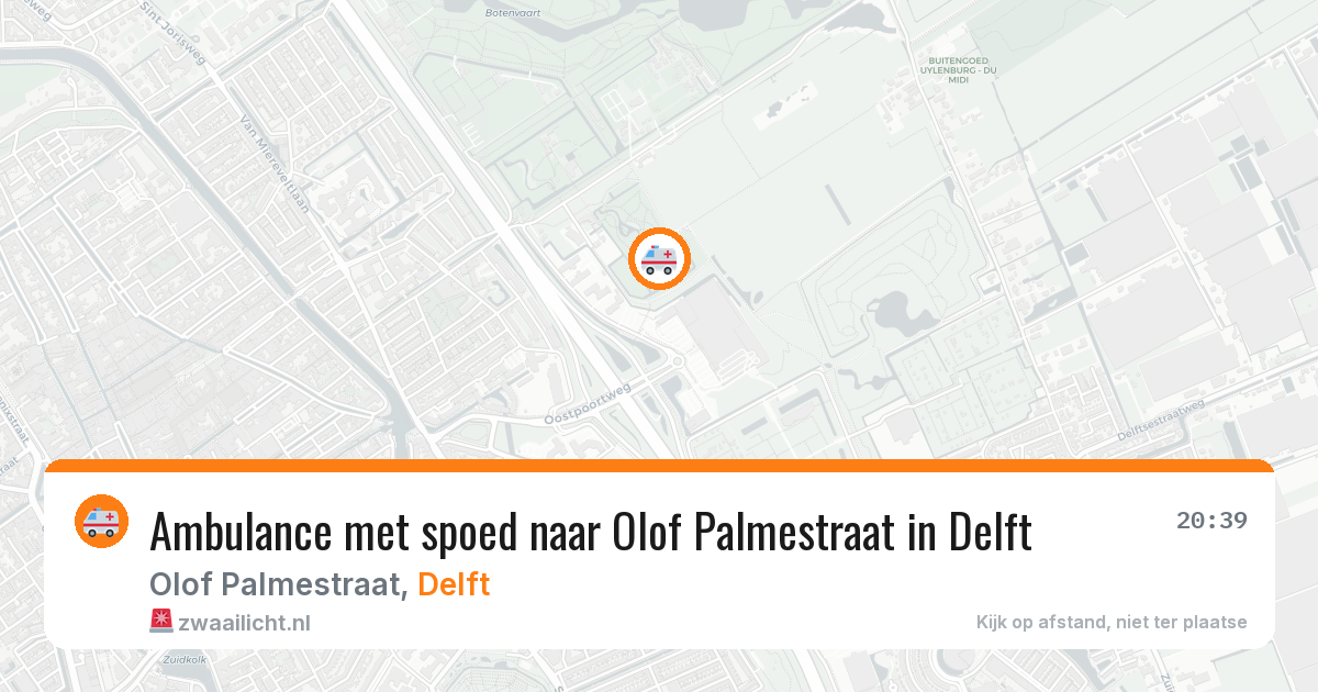 Ambulance met spoed naar Olof Palmestraat in Delft — 4 apr 2026