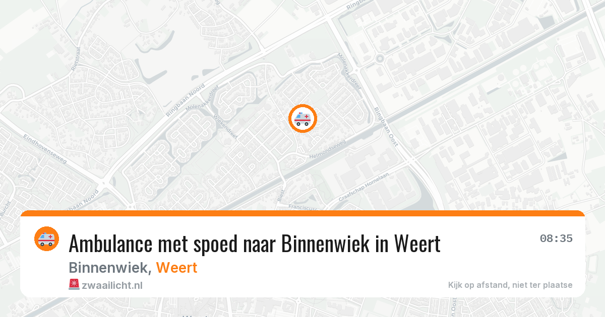 Ambulance met spoed naar Binnenwiek in Weert — 21 jul 2026