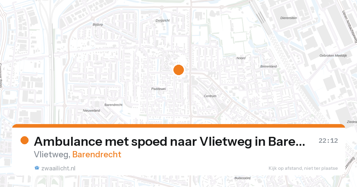 Ambulance met spoed naar Vlietweg in Barendrecht — 31 jan 2026