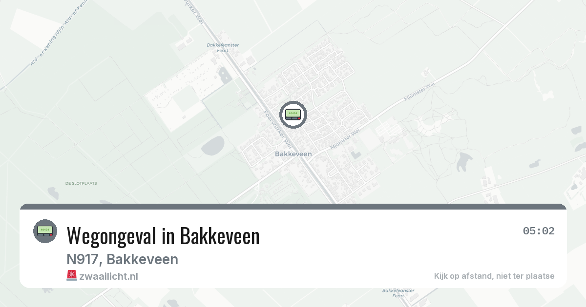 Wegongeval in Bakkeveen — 8 mrt 2026