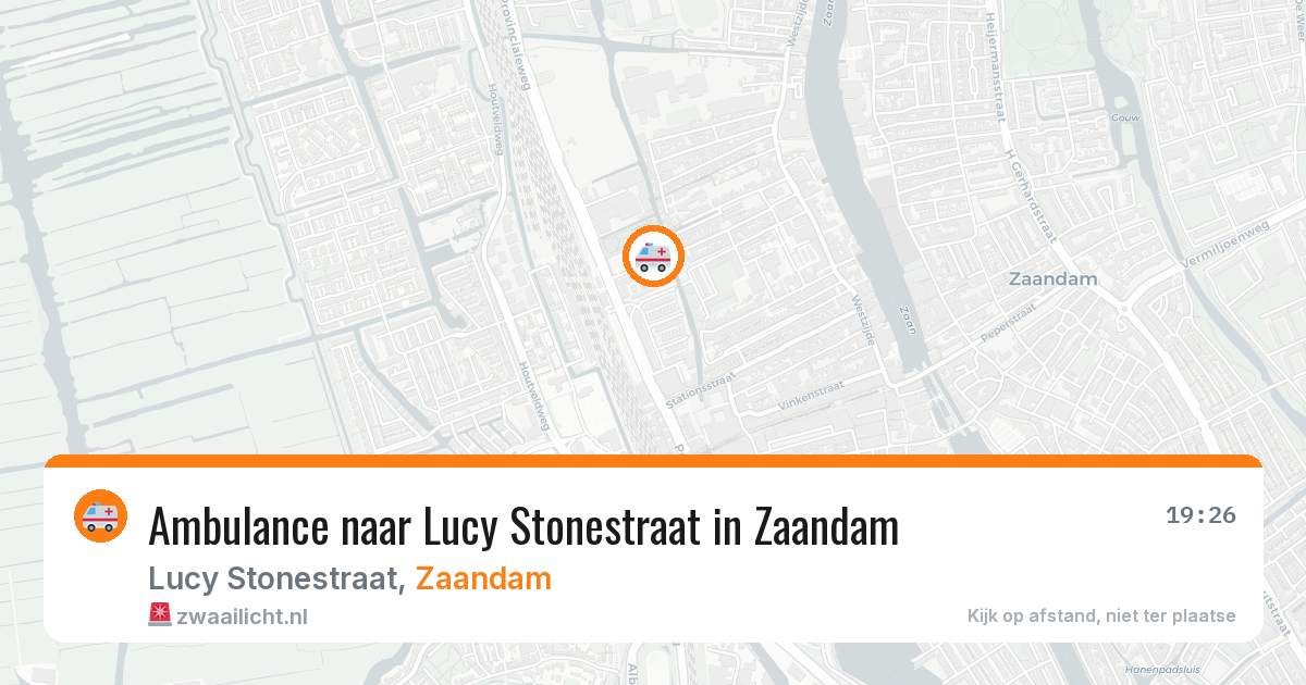 Ambulance naar Lucy Stonestraat in Zaandam — 11 aug 2026