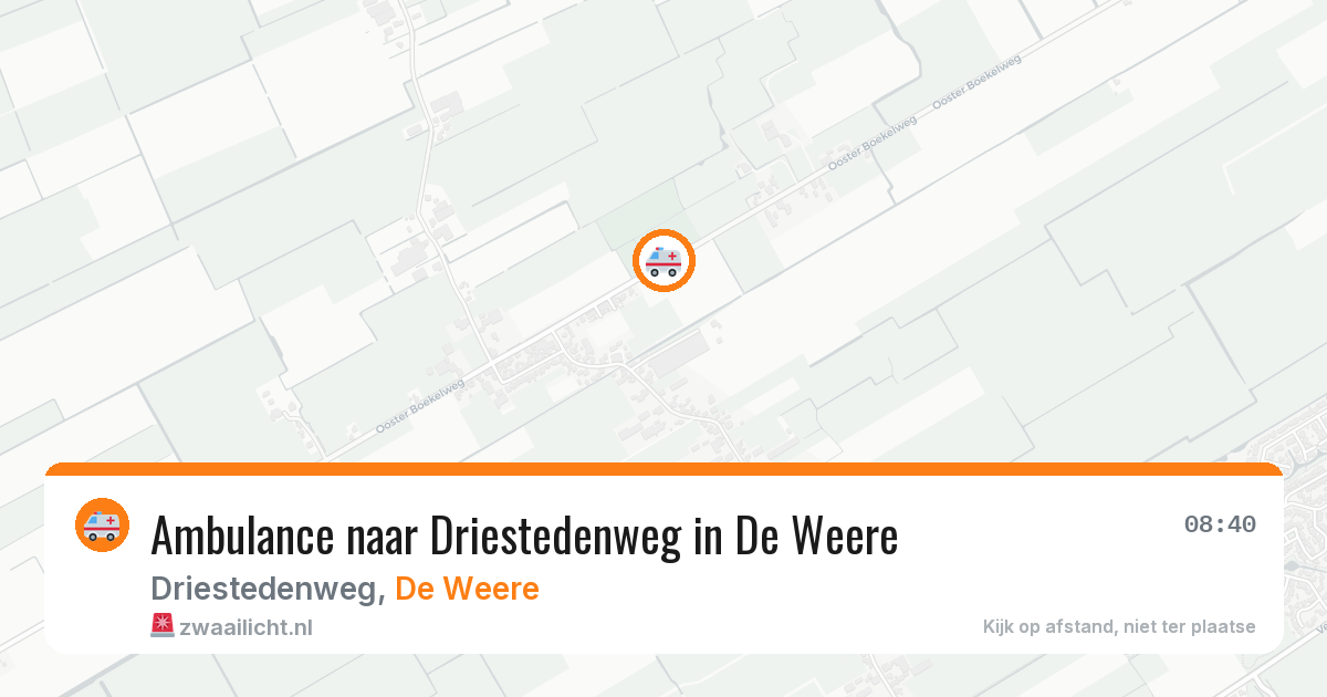 Ambulance naar Driestedenweg in De Weere — 18 mrt 2026