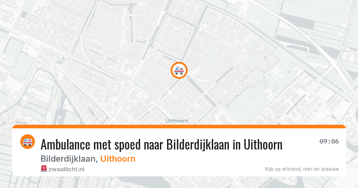 Ambulance met spoed naar Bilderdijklaan in Uithoorn — 21 mei 2026