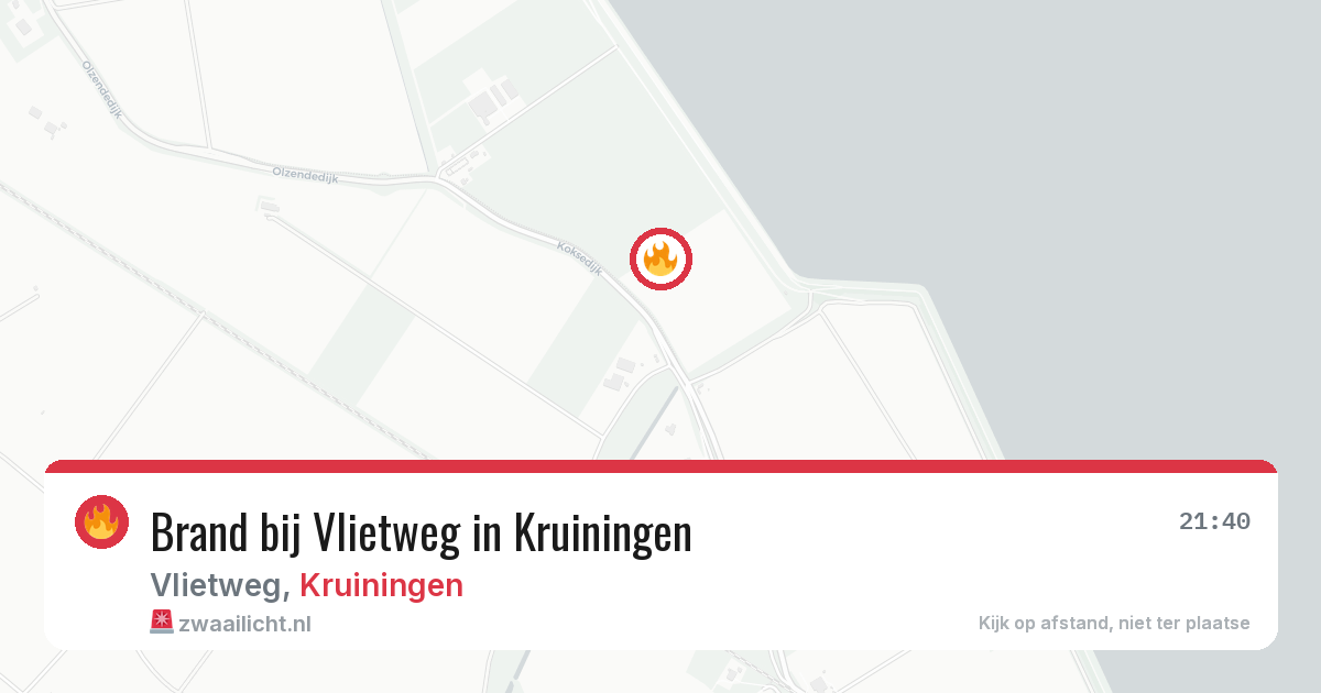 Brand bij Vlietweg in Kruiningen — 8 jul 2026