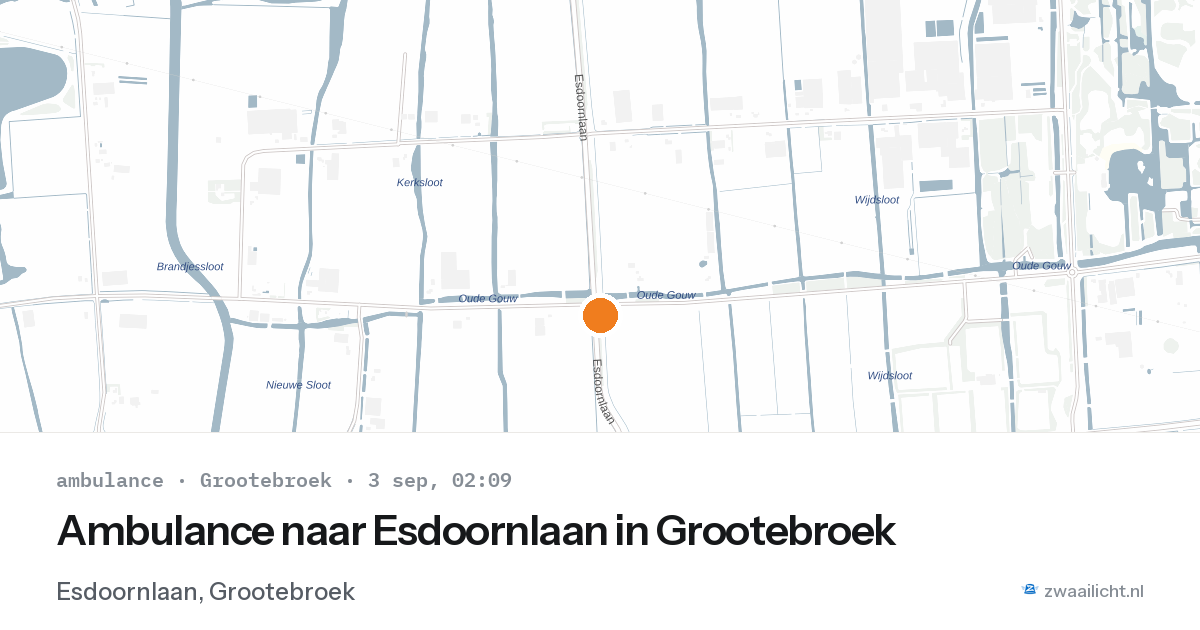 Ambulance naar Esdoornlaan in Grootebroek — 3 sep 2026