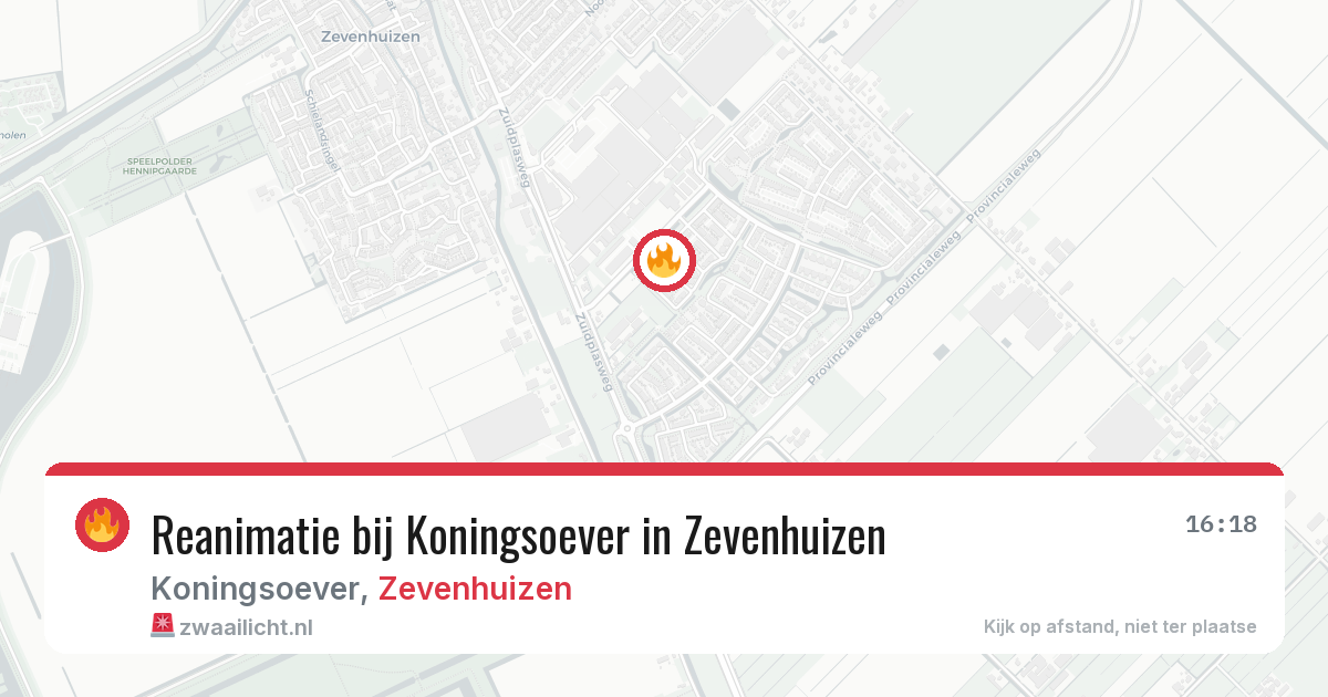 Reanimatie bij Koningsoever in Zevenhuizen — 18 jun 2026