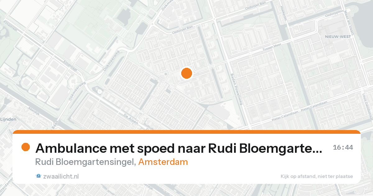 Ambulance met spoed naar Rudi Bloemgartensingel in Amsterdam — 23 feb 2026
