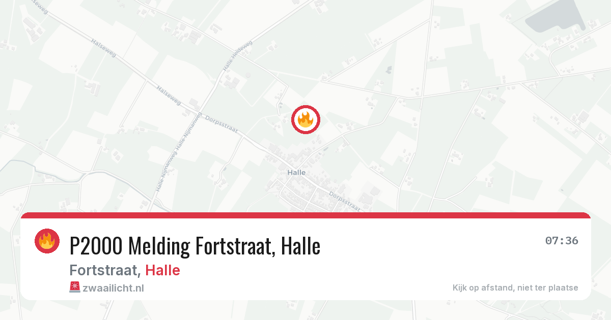 P2000 Melding Fortstraat, Halle — 7 feb 2026