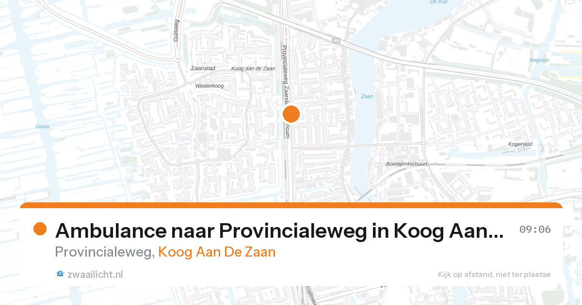 Ambulance naar Provincialeweg in Koog Aan De Zaan — 27 aug 2026