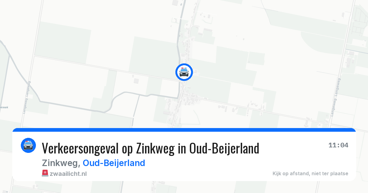 Verkeersongeval op Zinkweg in Oud-Beijerland — 21 apr 2026