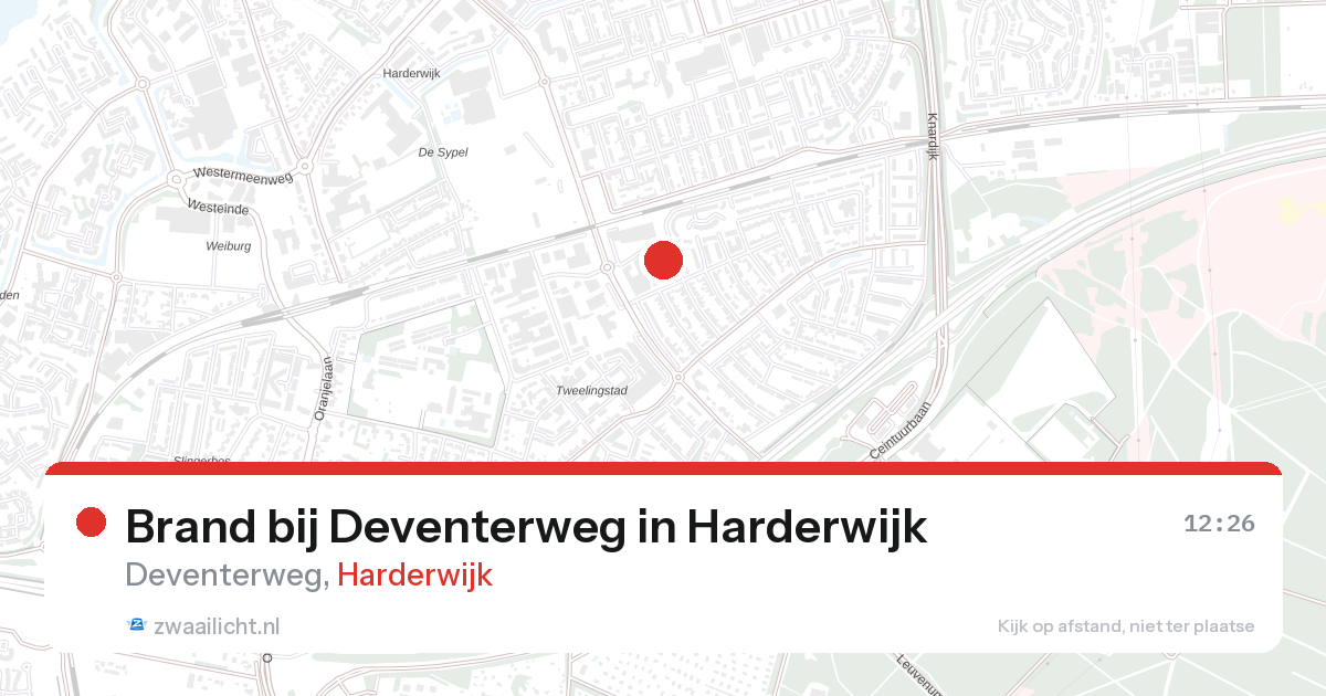 Brand bij Deventerweg in Harderwijk — 28 aug 2026