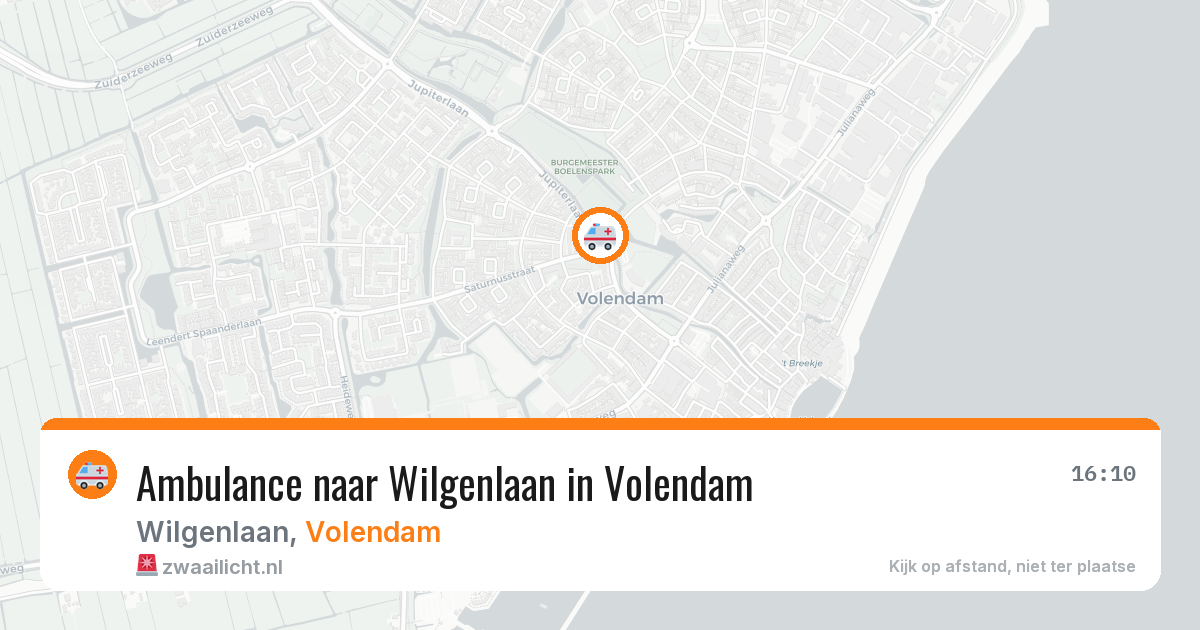 Ambulance naar Wilgenlaan in Volendam — 13 aug 2026