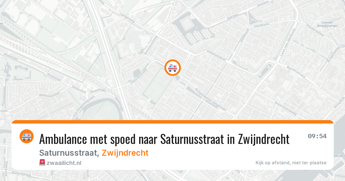 Ambulance met spoed naar Saturnusstraat in Zwijndrecht — 6 jun 2026
