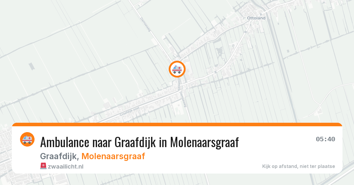 Ambulance naar Graafdijk in Molenaarsgraaf — 10 mei 2026