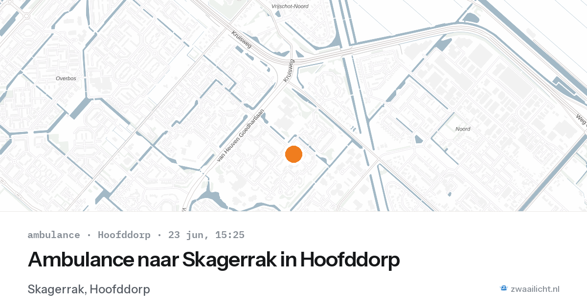 Ambulance naar Skagerrak in Hoofddorp — 23 jun 2026