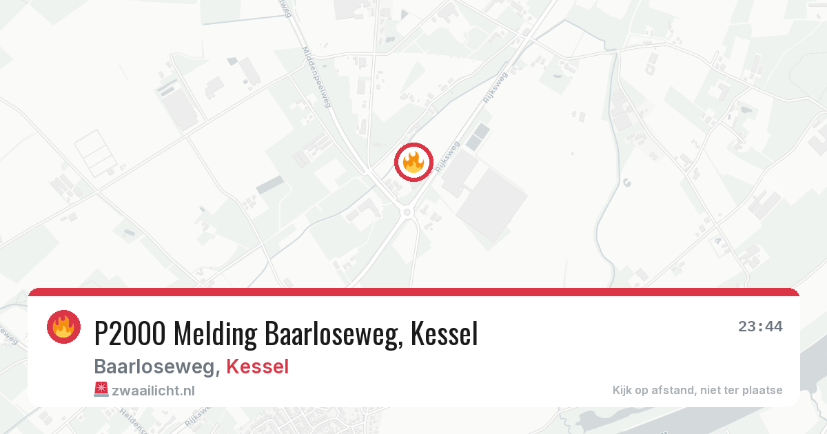 P2000 Melding Baarloseweg, Kessel — 6 feb 2026