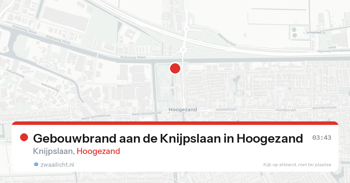 Gebouwbrand aan de Knijpslaan in Hoogezand — 20 aug 2026