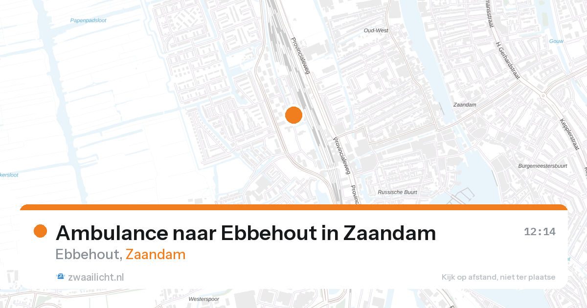 Ambulance naar Ebbehout in Zaandam — 10 jun 2026