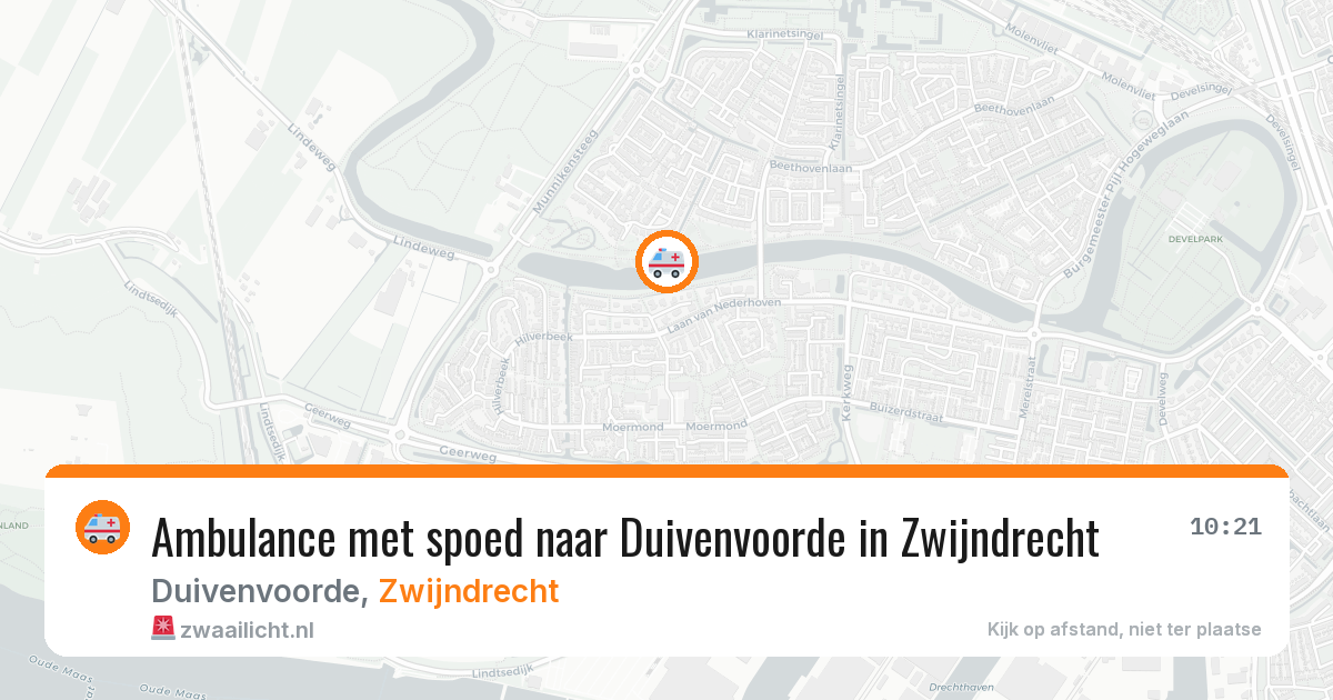 Ambulance met spoed naar Duivenvoorde in Zwijndrecht — 13 mei 2026