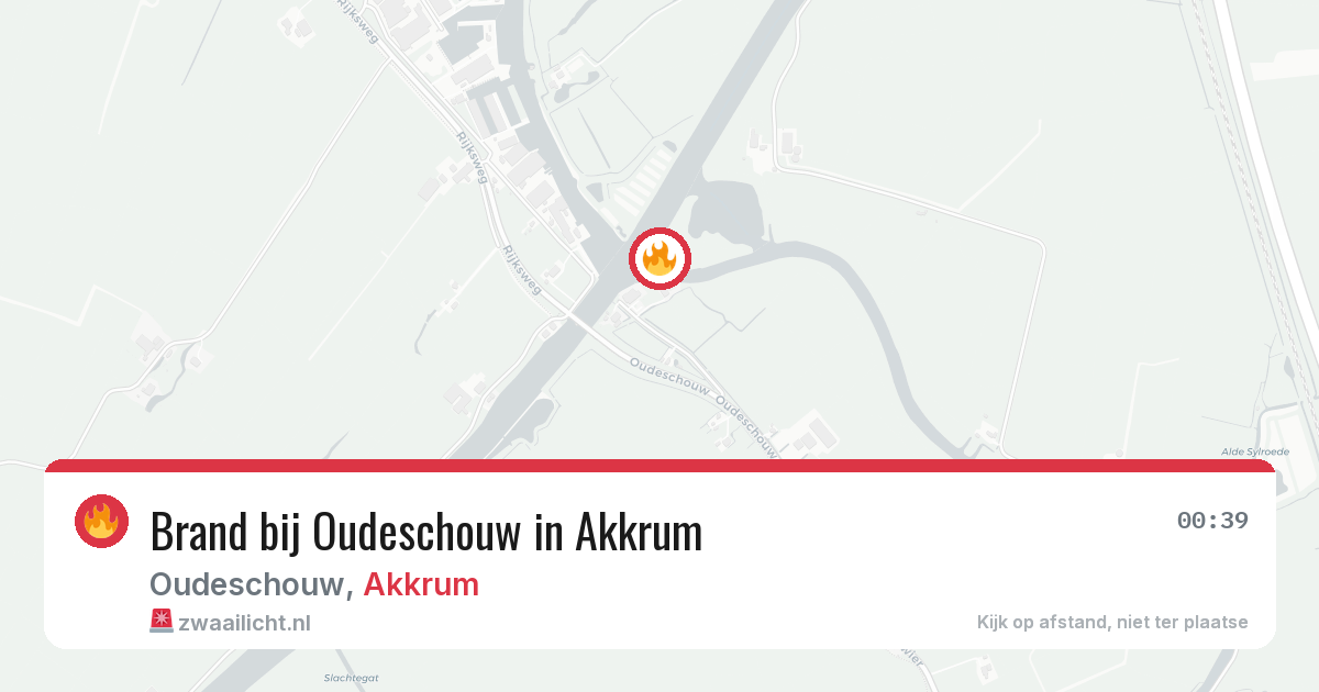 Brand bij Oudeschouw in Akkrum — 27 jun 2026