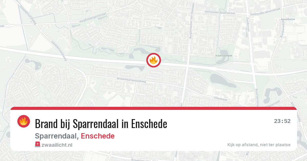 Brand bij Sparrendaal in Enschede — 1 mei 2026