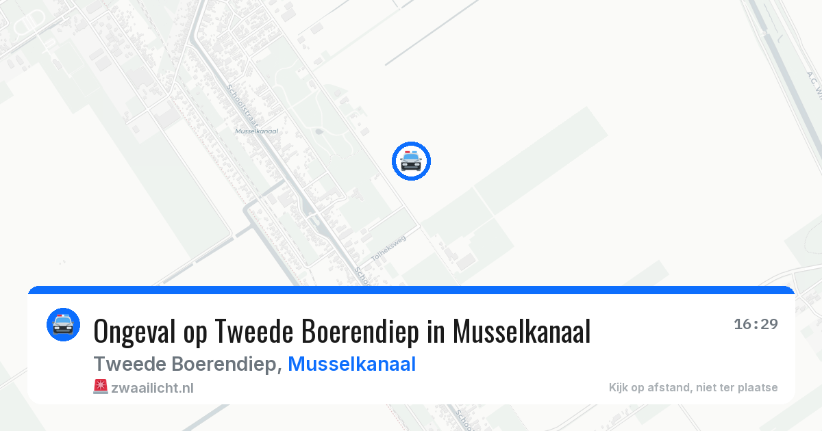 Ongeval op Tweede Boerendiep in Musselkanaal — 11 jun 2026