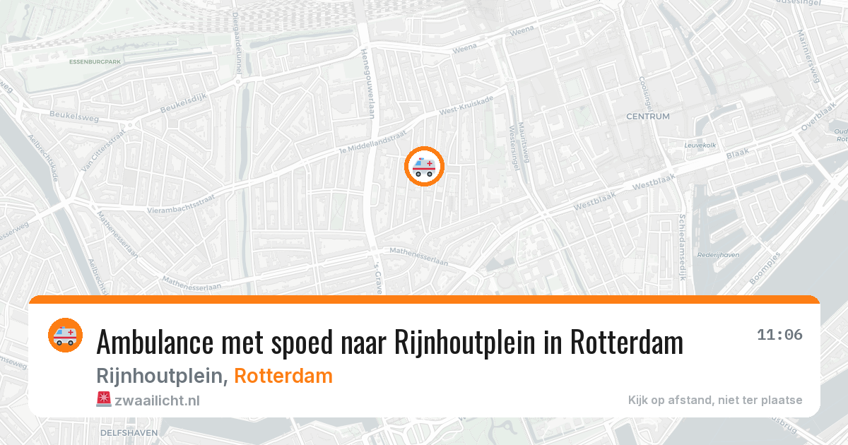 Ambulance met spoed naar Rijnhoutplein in Rotterdam — 10 apr 2026