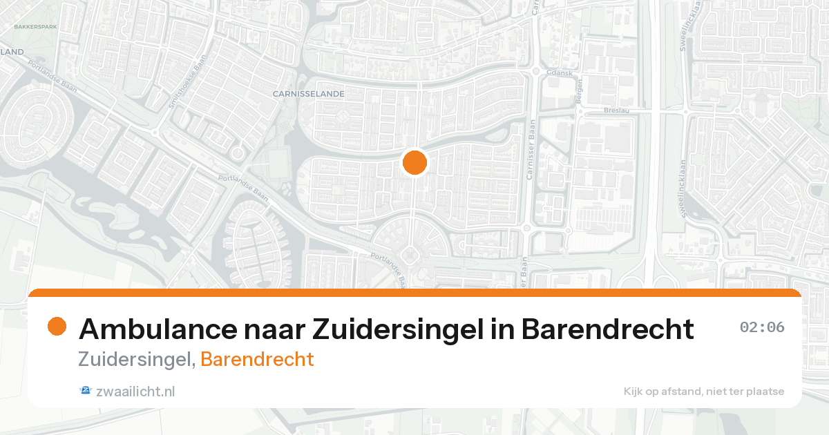 Ambulance naar Zuidersingel in Barendrecht — 16 aug 2026