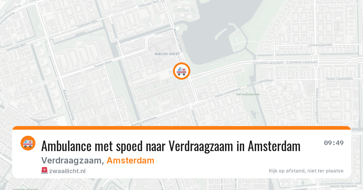 Ambulance met spoed naar Verdraagzaam in Amsterdam — 2 aug 2026