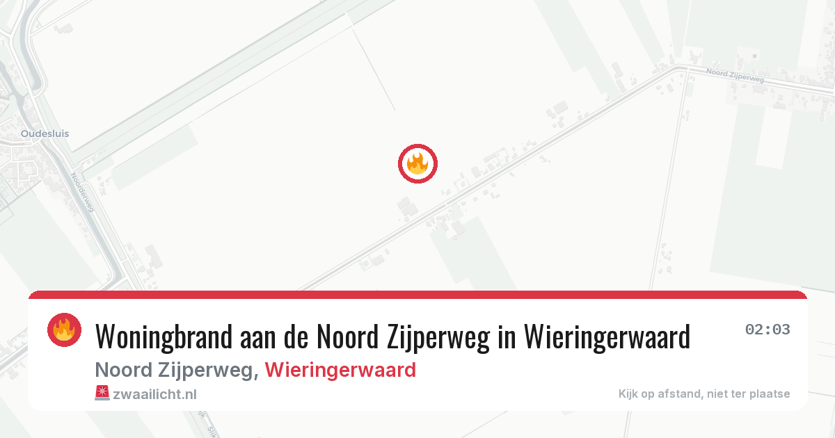 Woningbrand aan de Noord Zijperweg in Wieringerwaard — 30 apr 2026