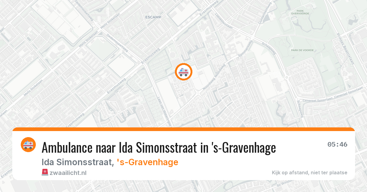 Ambulance naar Ida Simonsstraat in 's-Gravenhage — 14 aug 2026