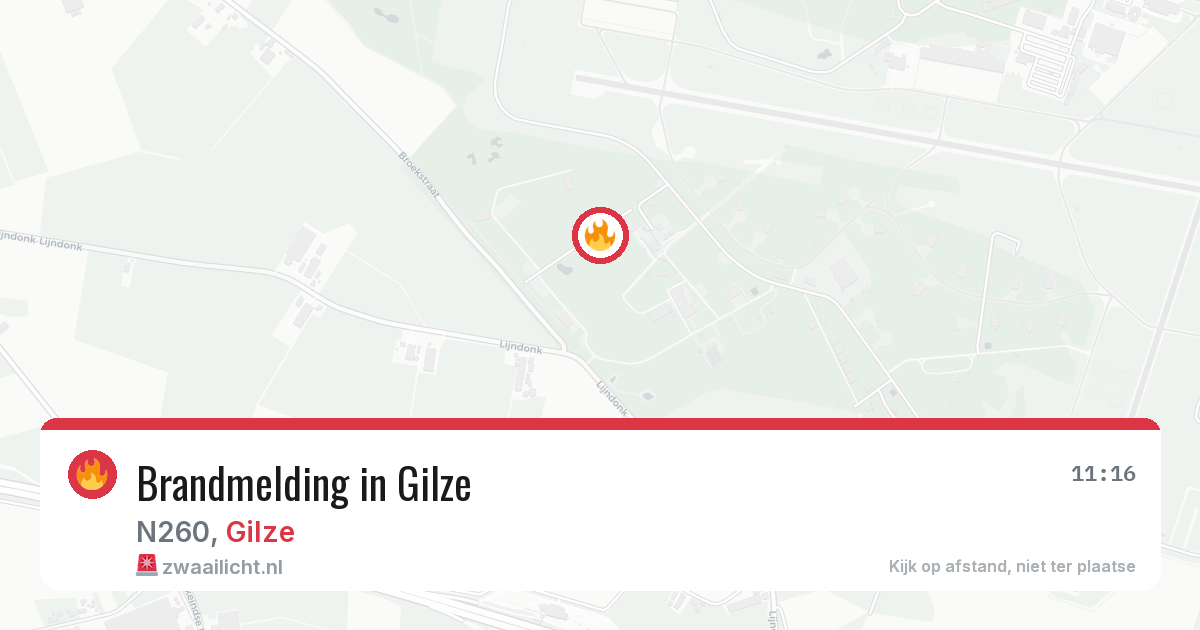 Brandmelding in Gilze — 14 jun 2026