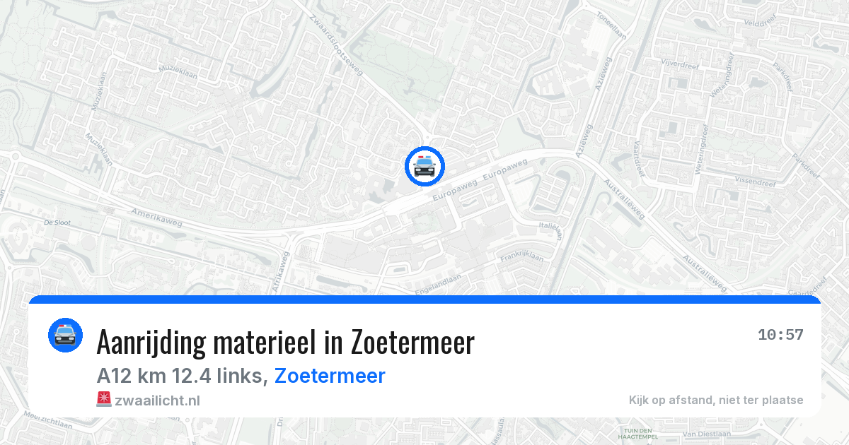 Aanrijding materieel in Zoetermeer — 1 apr 2026