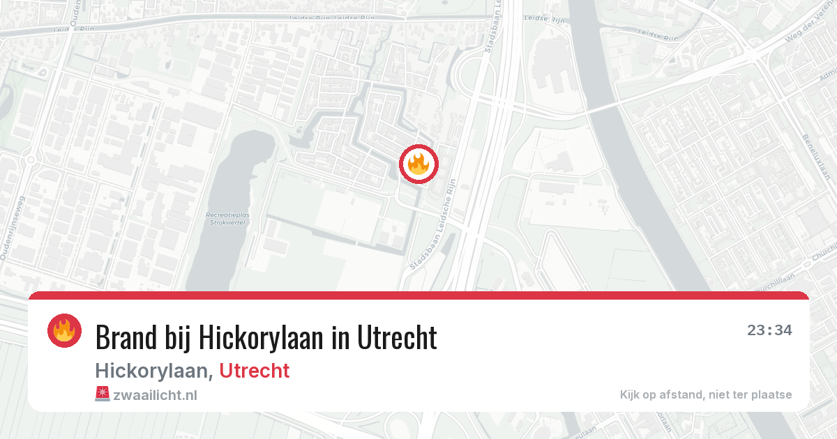 Brand bij Hickorylaan in Utrecht — 11 mei 2026