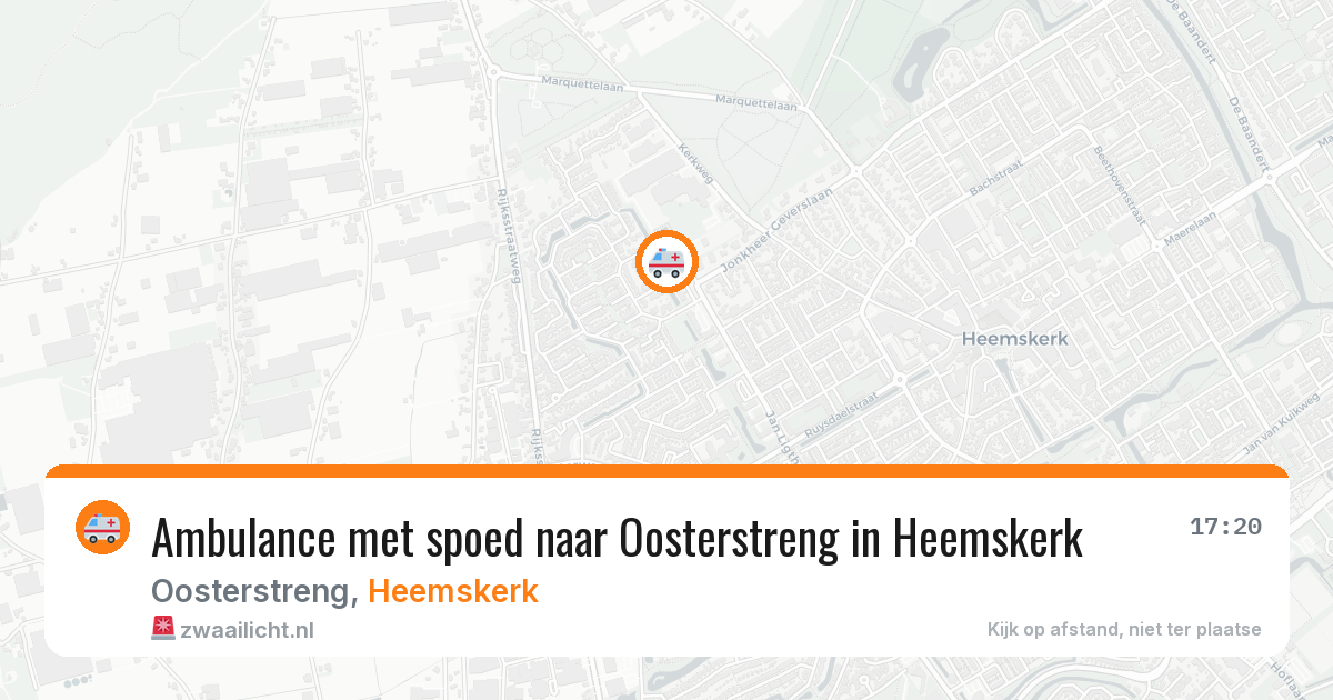 Ambulance met spoed naar Oosterstreng in Heemskerk — 8 jul 2026