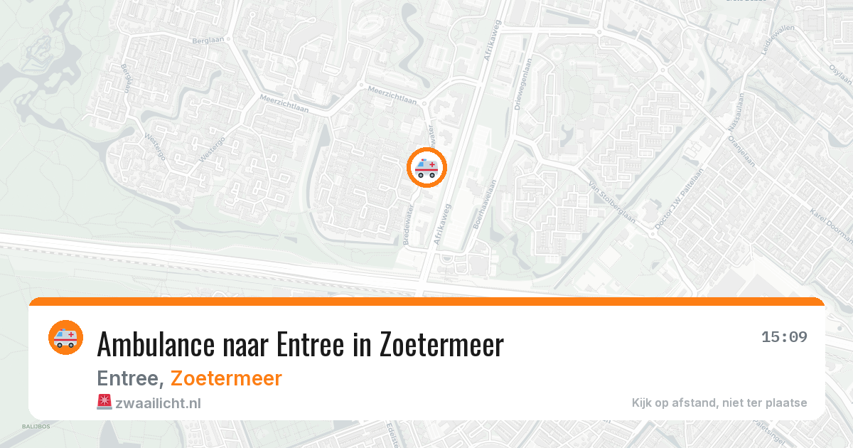 Ambulance naar Entree in Zoetermeer — 23 mrt 2026